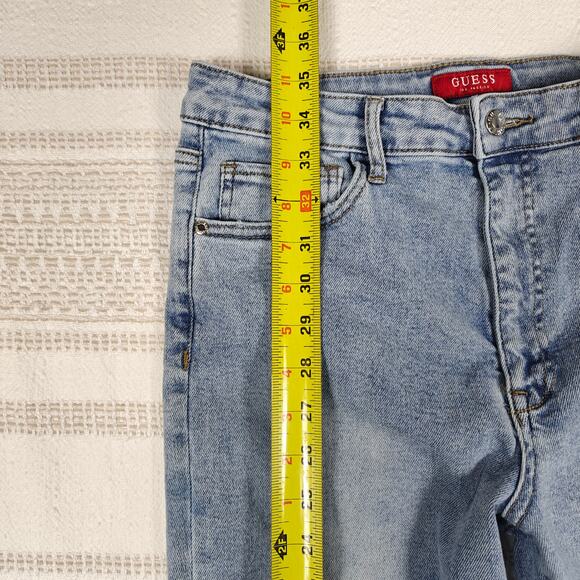Guess Straight Leg Jeans Women’s Size 31 Light Wash High Rise - Picture 4 of 8